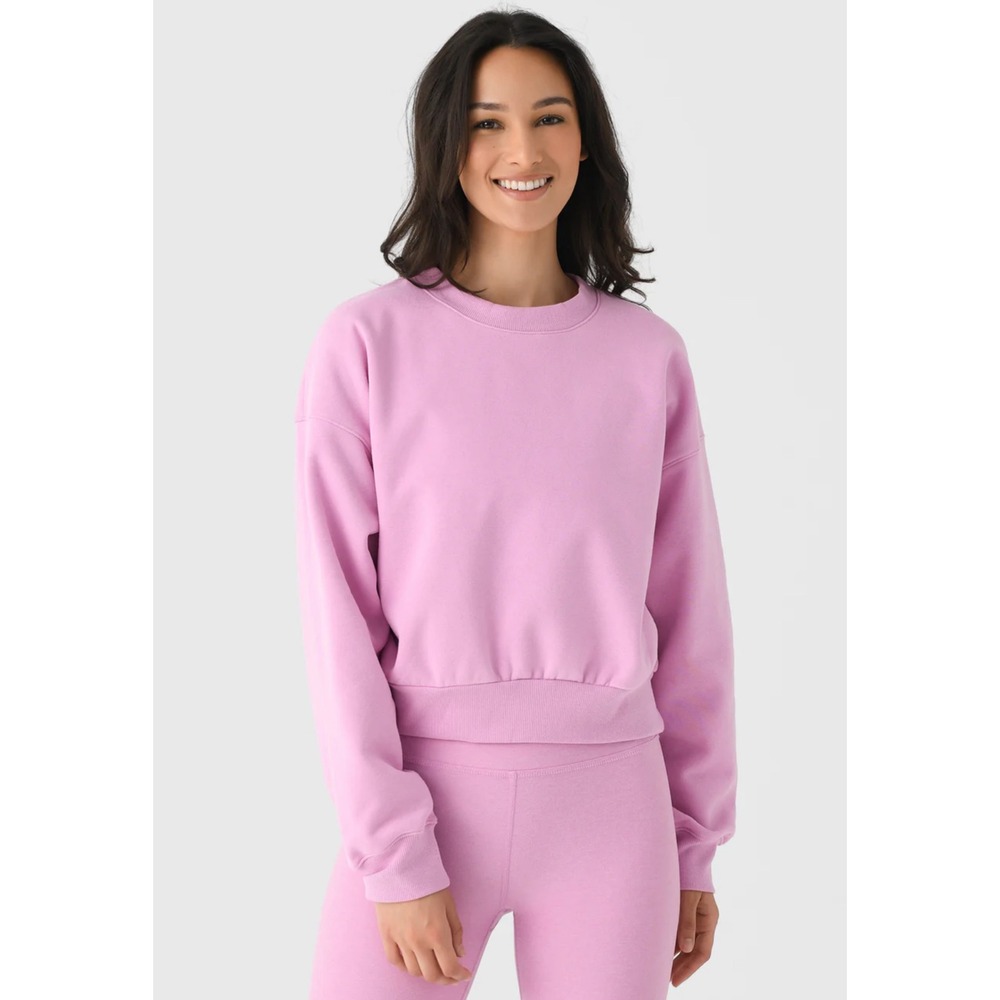 Beyond Yoga Luxefleece Crewneck Sweatshirt Size Medium Light Pink‎